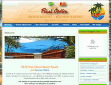 Tablet Screenshot of finaloptionbeach.com